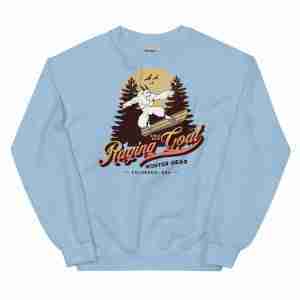 Raging Goat Unisex Sweatshirt for Snowboarding and Winter Wear Gifts for Him Gifts for Her