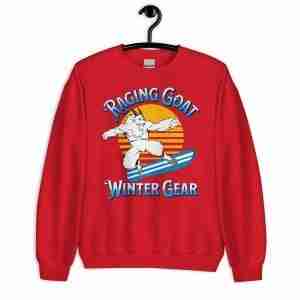 Raging Goat Winter Gear Unisex Sweatshirt for Snowboarding and Winter Wear Gifts for Him Gifts for Her