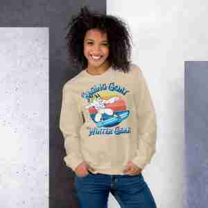 Raging Goat Winter Gear Unisex Sweatshirt for Snowboarding and Winter Wear Gifts for Him Gifts for Her