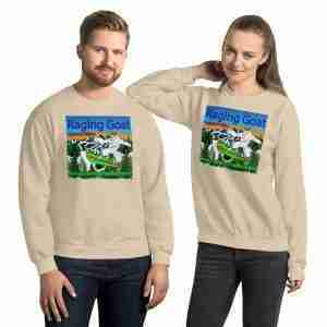 Raging Goat Worlds Fastest Snowboard Wax Winter Wear Unisex Sweatshirt for Snowboarding and Winter Wear Gifts for Him Gifts for Her