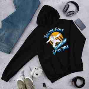 Raging Goat Speed Wax Unisex Hoodie Sweatshirt for Snowboarding and Winter Wear Gifts for Him Gifts for Her