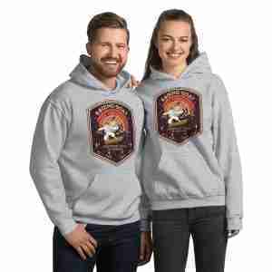 Raging Goat Jackson Hole Wyoming Unisex hoodie for Snowboarding and Skiing Winter Wear