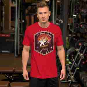 Raging Goat Telluride Colorado Unisex Tshirt for Snowboarding and Skiing Winter Wear