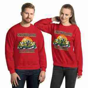 Raging Goat Snowboard Colorado Unisex Sweatshirt for Snowboarding and Winter Wear., Gift for Men women and Teens.