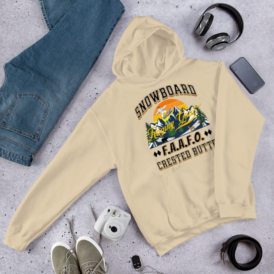 Crested Butte Colorado FAAFO Snowboard Skiing Casual Hoodie Unisex Hoodie Sweatshirt, Men Women, Teens, Gift For Him Gift For Her Ski Shirt