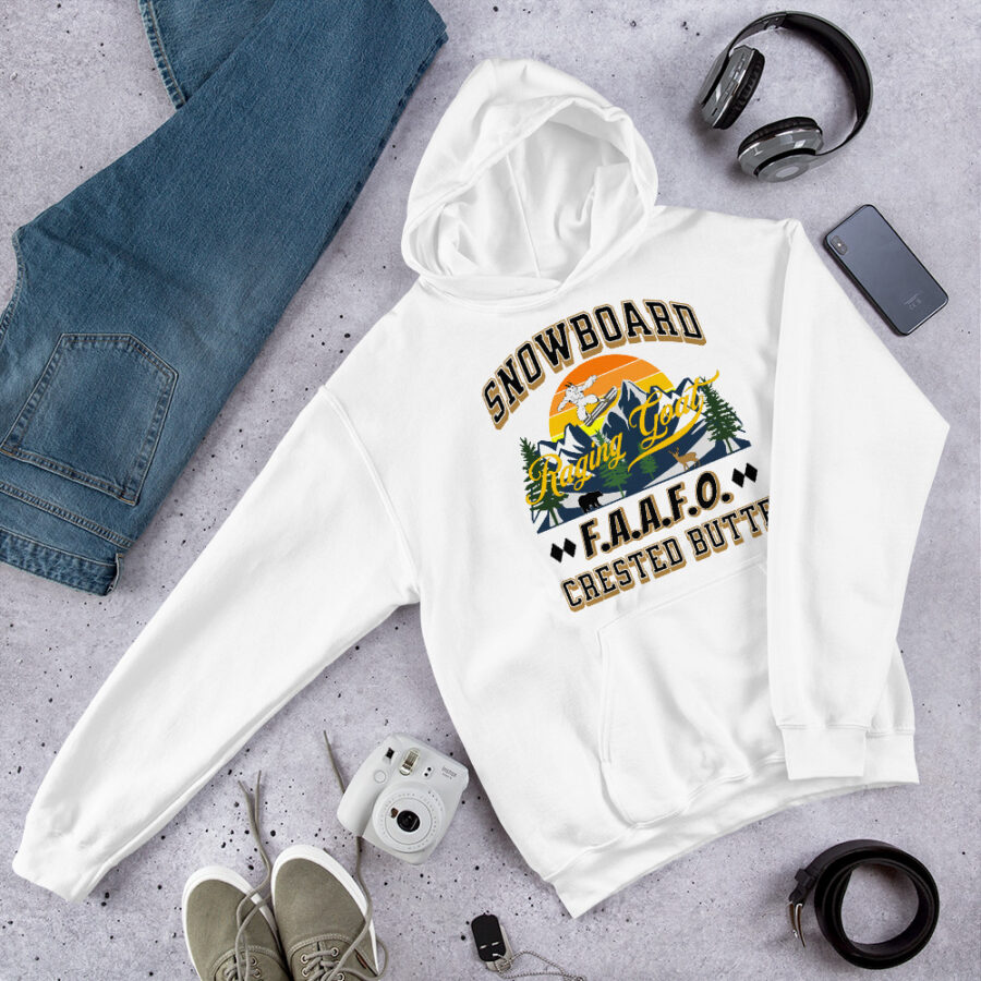 Crested Butte Colorado FAAFO Snowboard Skiing Casual Hoodie Unisex Hoodie Sweatshirt, Men Women, Teens, Gift For Him Gift For Her Ski Shirt - Image 5