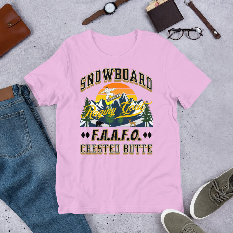 Crested Butte Colorado FAAFO Snowboard Skiing T Shirt Unisex t-shirt, Men Women, Teens, Gift For Him Gift For Her Ski Shirt - Image 9